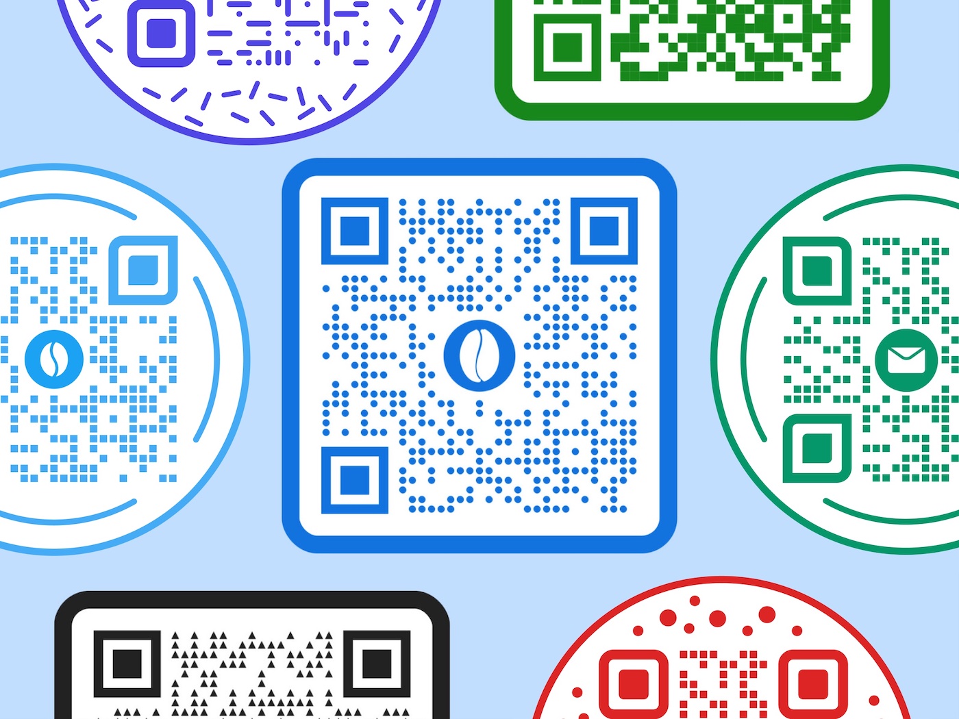 colorful QR codes